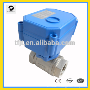 CWX15N DC3-6V que opera la válvula de bola motorizada con el flujo grande para el sistema de fuga de agua, sistema de agua del autocontrol